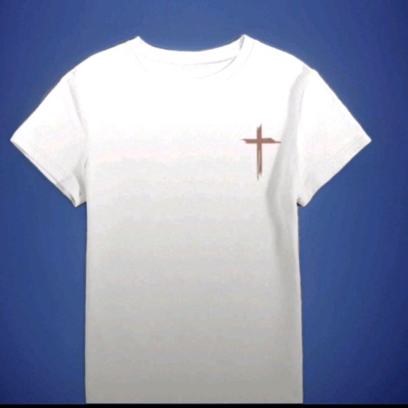 9 Piece Top and Clips Shirt Outfit Christian White Brown Green Print T-shirt - Picture 4 of 9